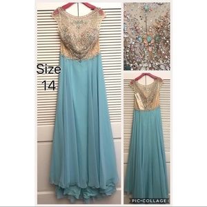 Alyce Paris Light Blue Evening Gown